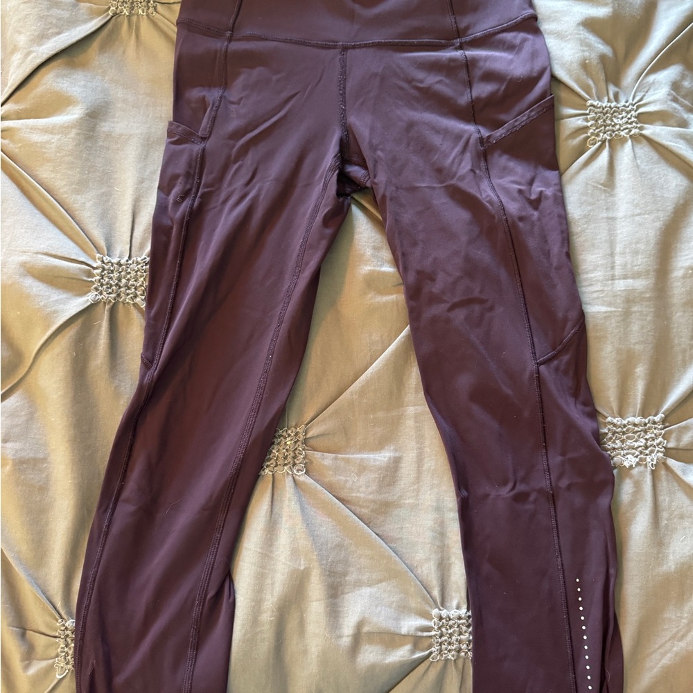 lululemon athletica Purple Fast & Free Crop Leggings